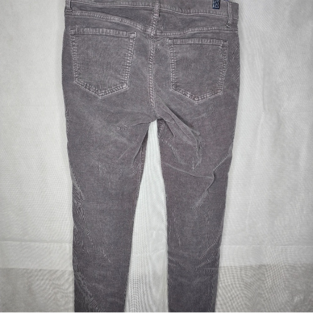 Old Navy Corduroy Pants Gray Cotton Stretch Mid Rise Straight 12